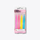 Brushworks 4 Piece Combination Tweezer Set - Neon