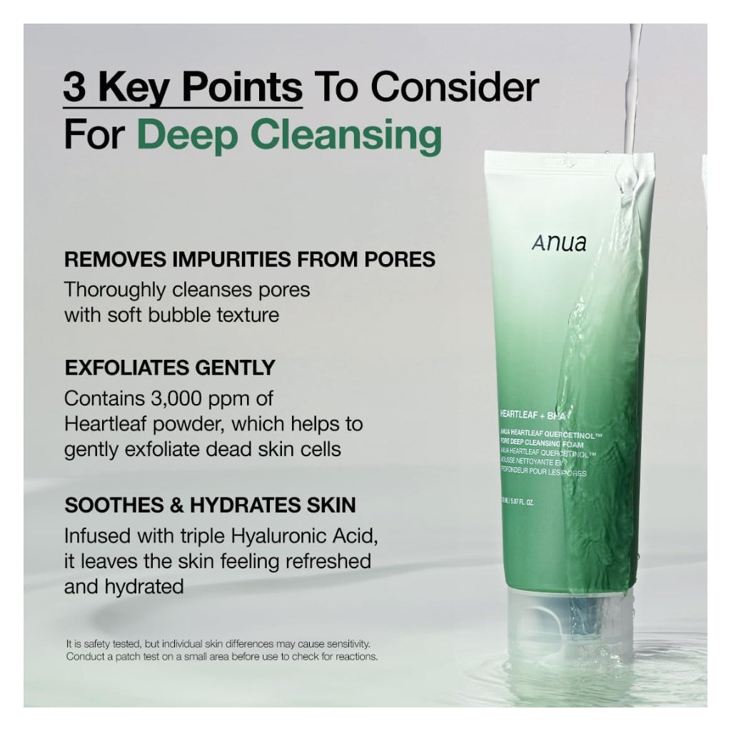 ANUA Heartleaf Quercetinol Pore Deep Cleansing Foam - 150 Ml