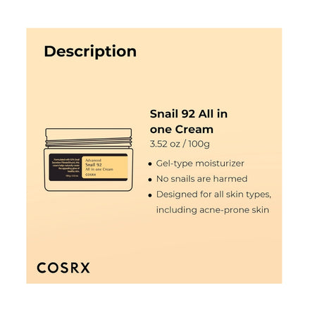 COSRX Advanced Snail 92 All in One Cream 100g