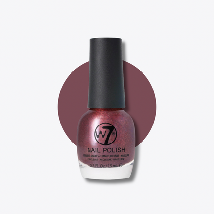 W7 Shimmer Nail Polish Plum & Proper 15ml