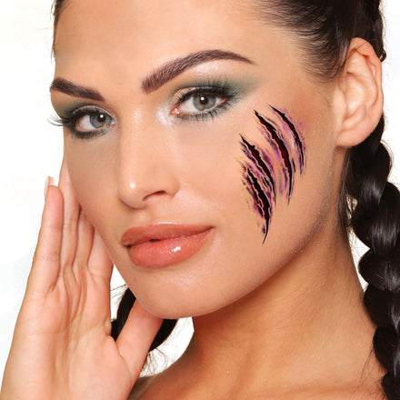 PaintGlow Fright Fest Tattoo Sticker Fake Cut