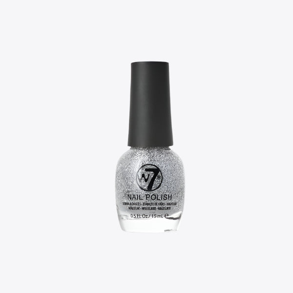 W7 Glitter Nail Polish-silver dazzle