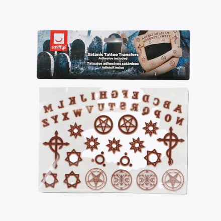 Smiffys Make-Up FX Satanic Tattoo Transfers