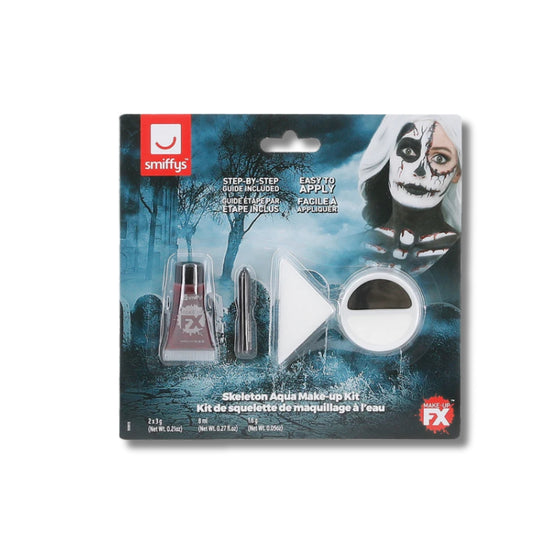 Smiffys Make-Up FX Skeleton Kit, Aqua-Black & White