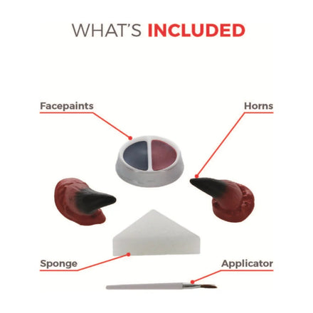 Smiffys Make-Up FX Devil Kit, Aqua-Red & Black