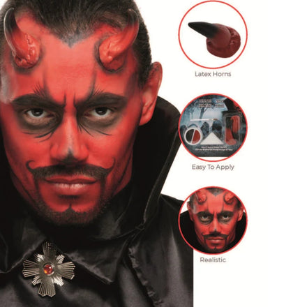 Smiffys Make-Up FX Devil Kit, Aqua-Red & Black