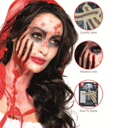 Smiffys Make-Up FX Latex Claw Wound  Scar-Red
