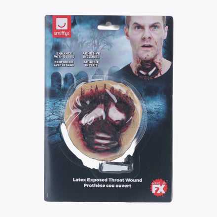 Smiffys Make-Up FX Latex Exposed Throat Wound-Red