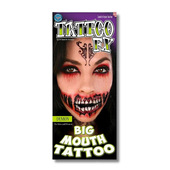 Tinsley Transfers Demon Big Mouth Tattoo FX