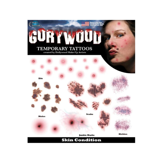 Tinsley Transfers Gorywood Temporary Tattoos-Skin Condition