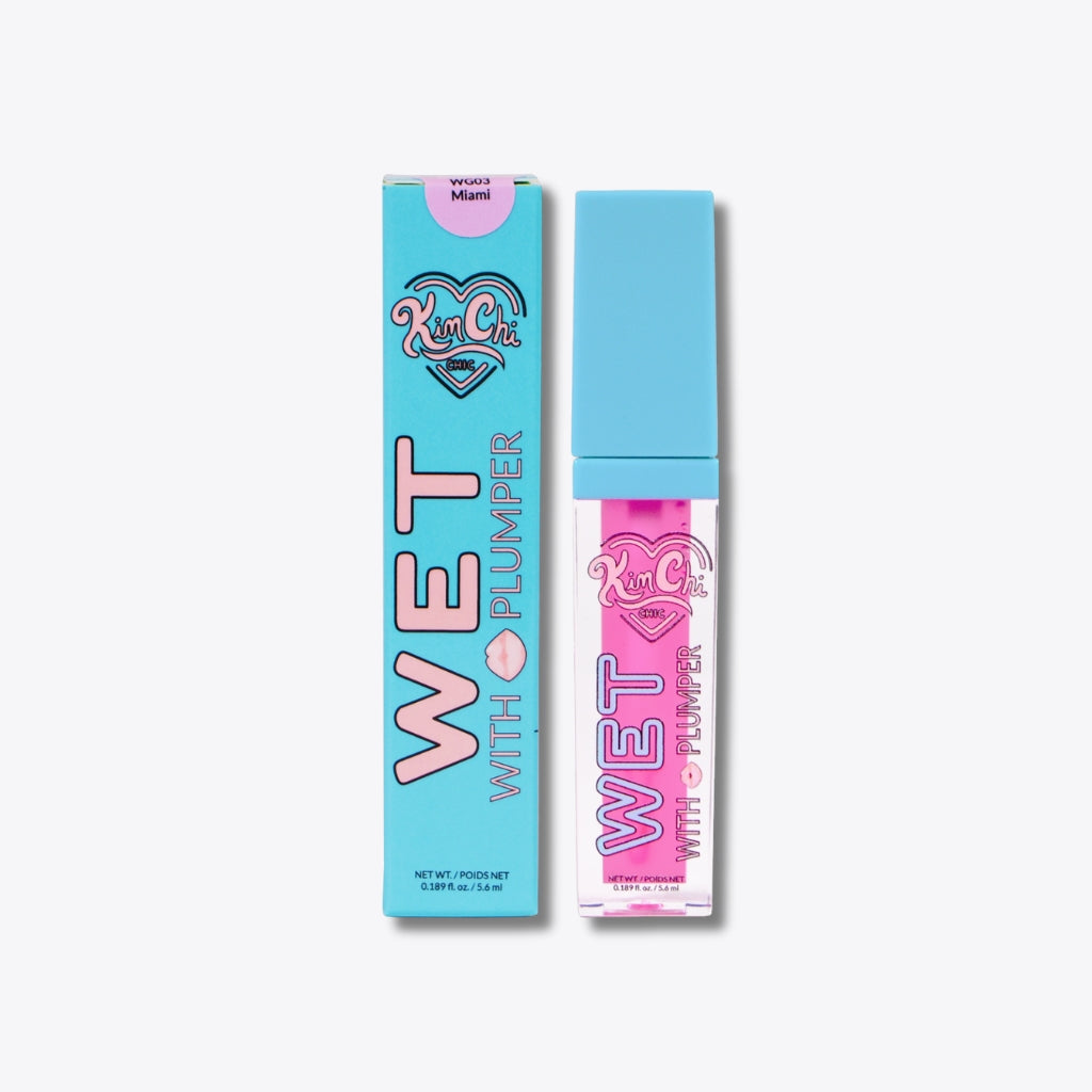 KimChi Chic Wet Gloss Lip Gloss With Plumper Miami