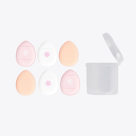 Brushworks Mini Pillow Puffs - 6 Pack