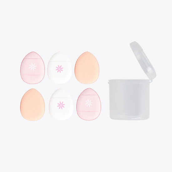 Brushworks Mini Pillow Puffs - 6 Pack