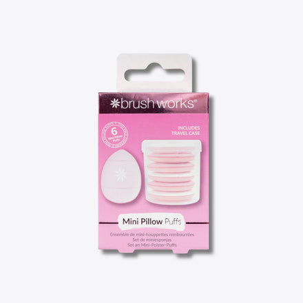 Brushworks Mini Pillow Puffs - 6 Pack
