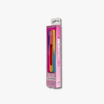 Brushworks Neon Nail Files - 3 Pack
