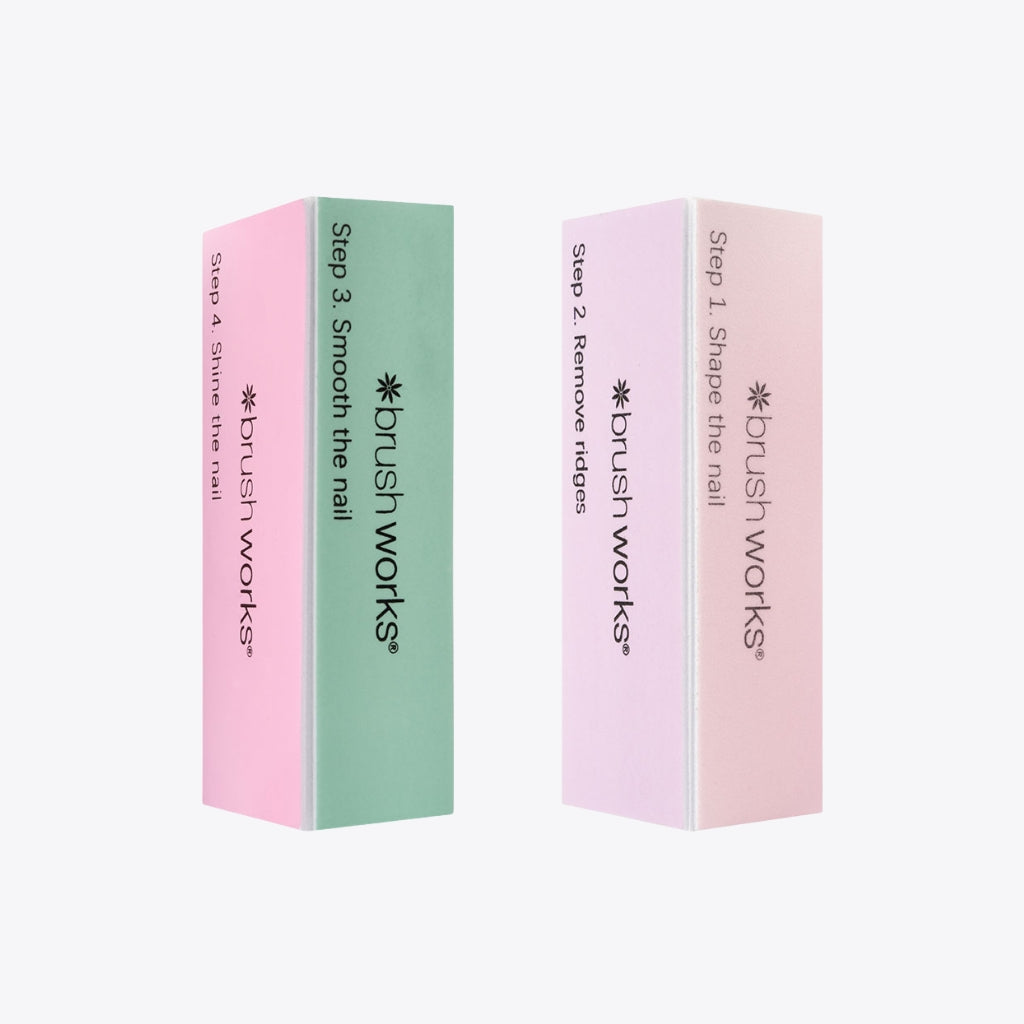 Brushworks Pastel Nail Buffing Blocks - 2 Pack