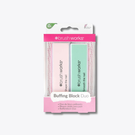 Brushworks Pastel Nail Buffing Blocks - 2 Pack