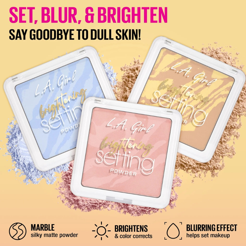 La Girl Brightening Setting Powder Pink