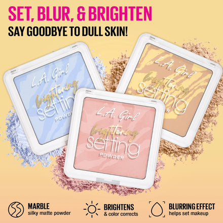 La Girl Brightening Setting Powder Pink