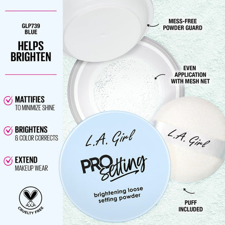 La Girl Pro Setting Brightening Loose Setting Powder Blue