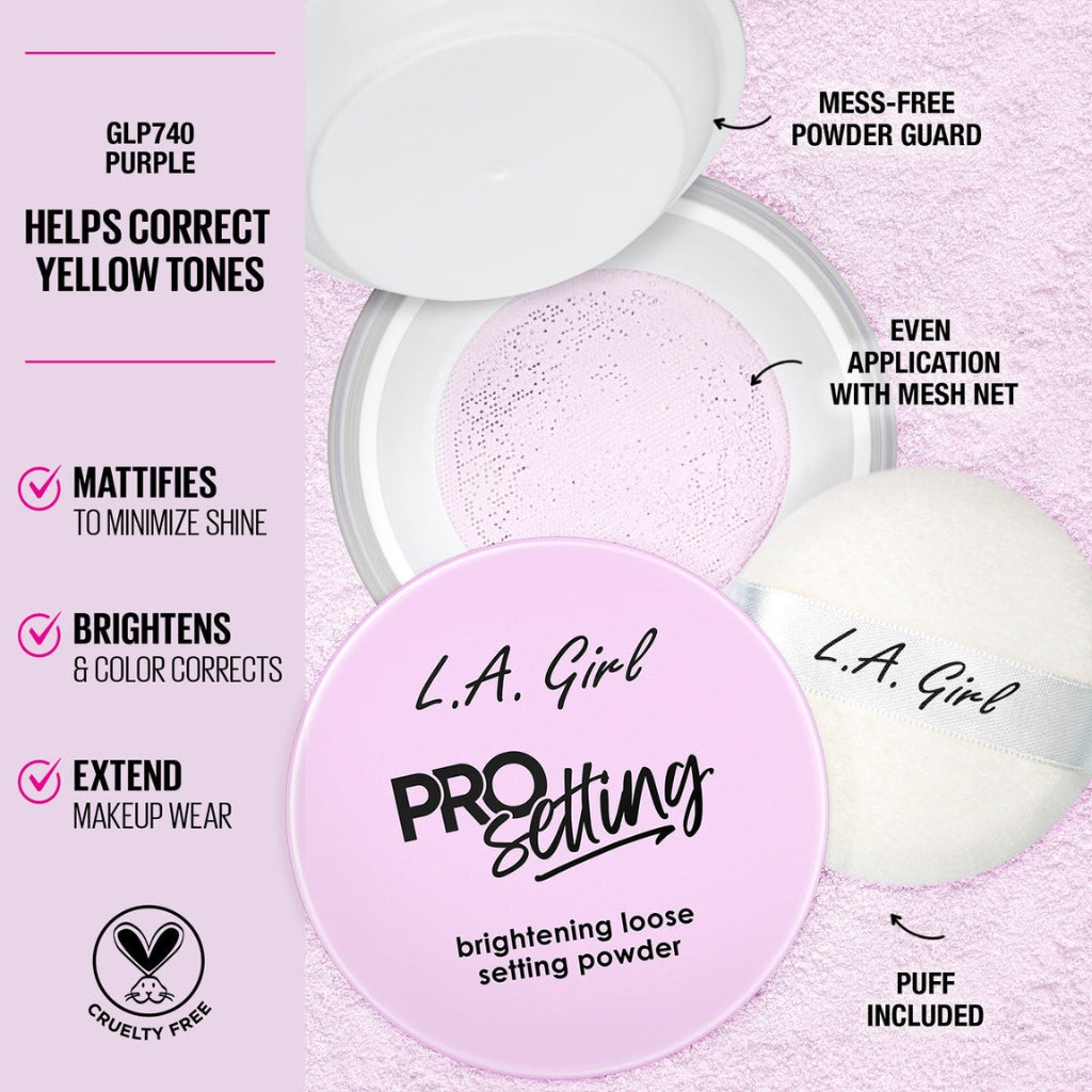 La Girl Pro Setting Brightening Loose Setting Powder Purple