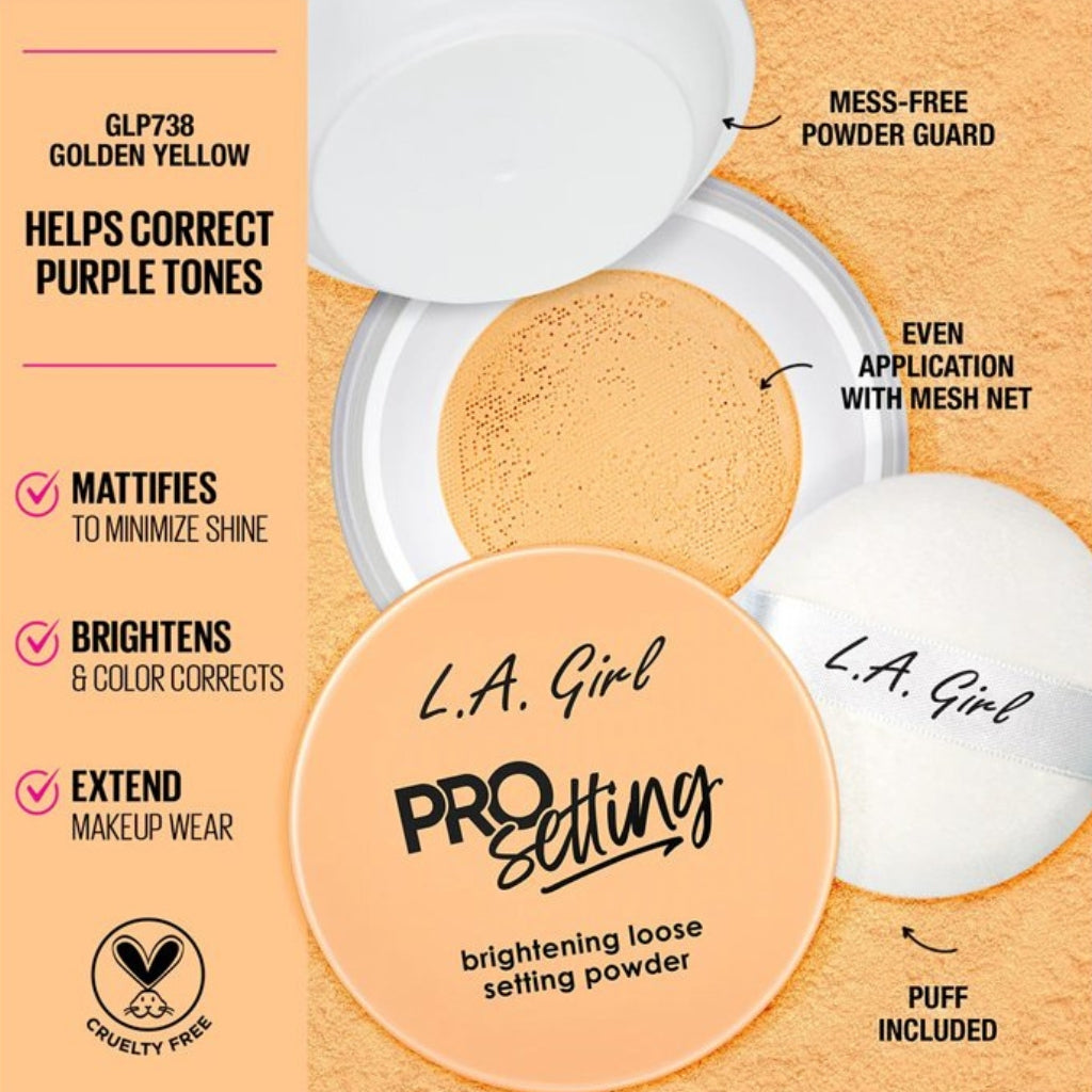 La Girl Pro Setting Brightening Loose Setting Powder Yellow