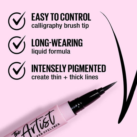 La Girl The Artist Brush Pen Eyeliner Inky Black
