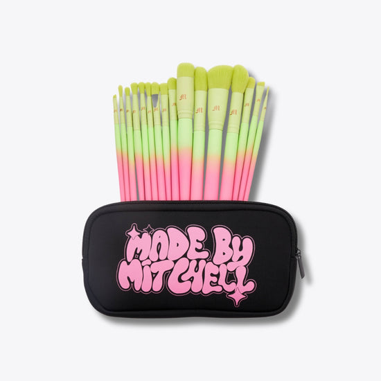 Made By Mitchell 16 Piece Ombre Brush Set & Pouch Sweet Cheeks