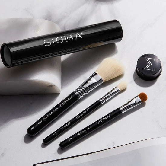 Sigma Beauty Essential Trio Brush Set - Black