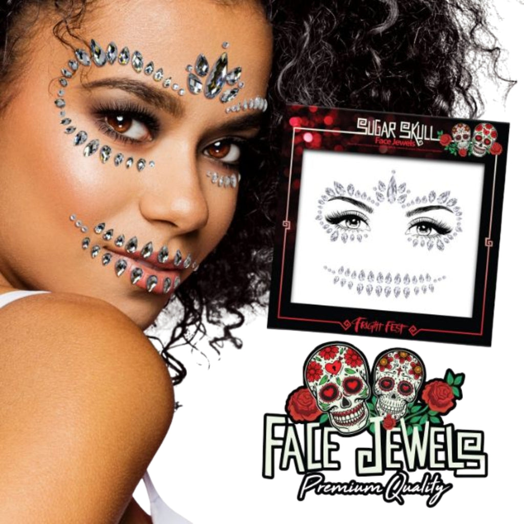 PaintGlow Fright Fest Sugar Skull Face Jewels