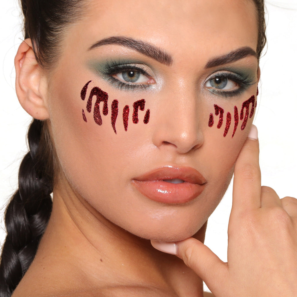 PaintGlow Fright Fest Tattoo Sticker Blood Glitters-Tears
