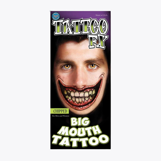 Tinsley Transfers Chipped Big Mouth Tattoo FX