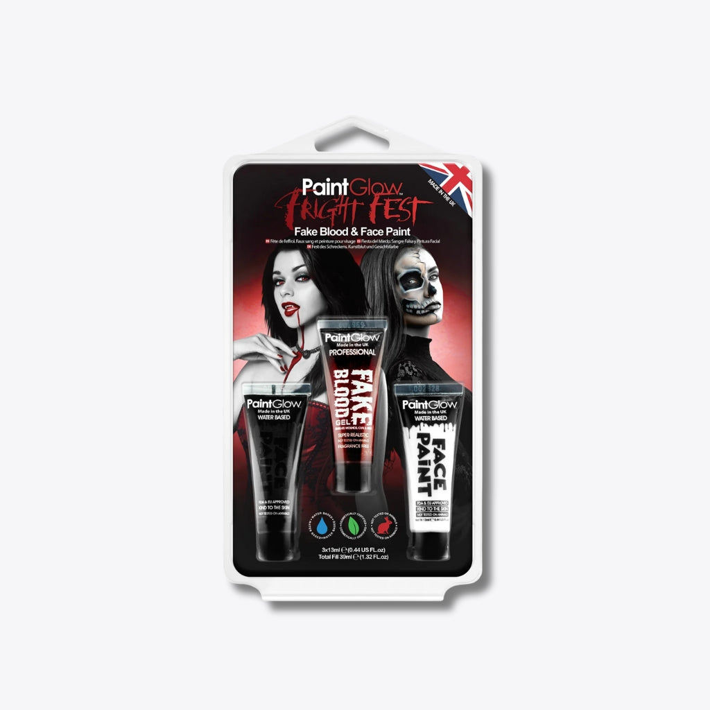 PaintGlow Fright Fest Fake Blood & Face Paint Gift Set